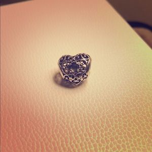 Pandora gemstone heart shaped charm